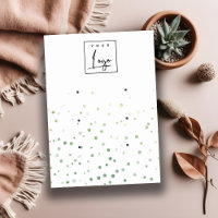 Green Watercolor Confetti Logo 3 Earring Display