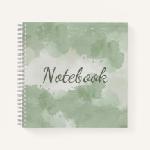 Green Watercolor Cover Spiral