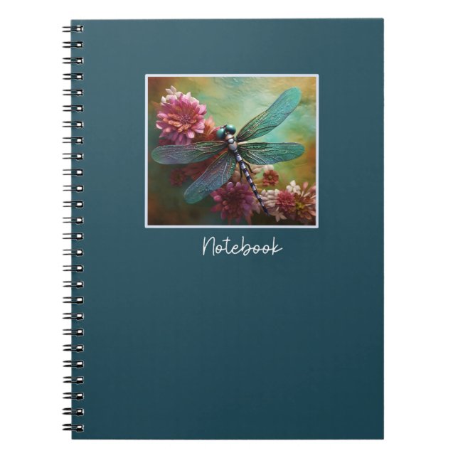Green Watercolor Dragonfly Notebook (Front)