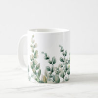 Green Watercolor Eucalyptus Leaf
