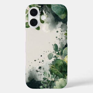 Green Watercolor Foliage  iPhone 16 Case
