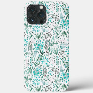 Green Watercolor Foliage iPhone 13 Pro Max Case