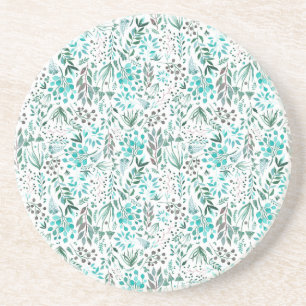 Green Watercolor Foliage Coaster