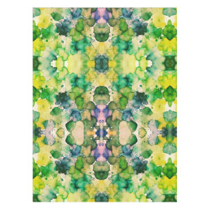 Green Watercolor Fusion Tablecloth