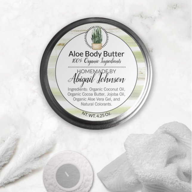 Green Watercolor Homemade Scrub/Body Butter Label (Creator Uploaded)
