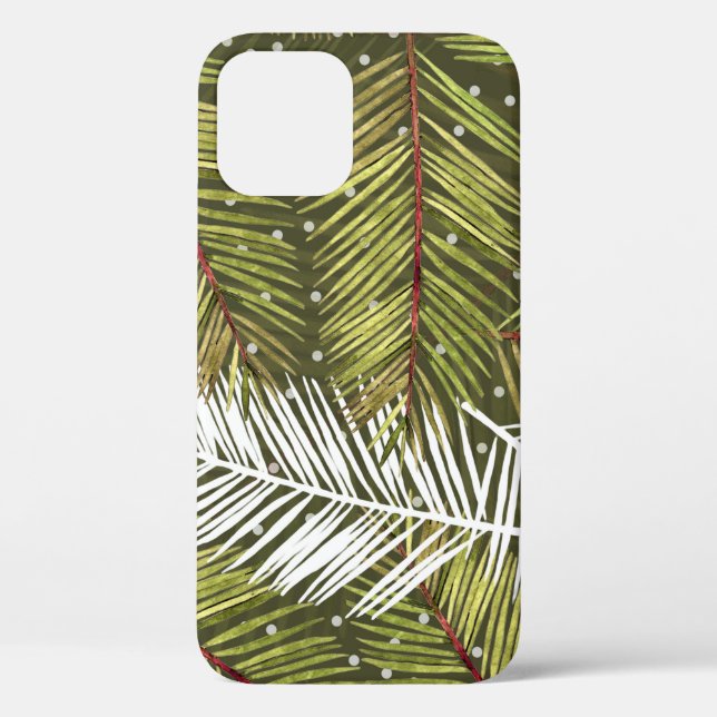Green Watercolor Leaves: Seamless Illustration Case-Mate iPhone Case (Back)