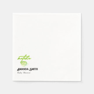 Green Watercolor  Matcha Baby Shower  Napkins