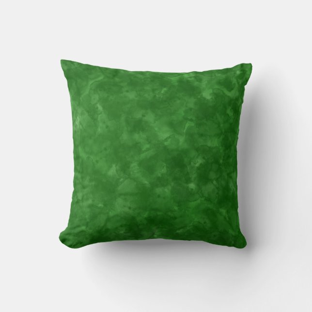 Green Watercolor Painting Cushion (Front)
