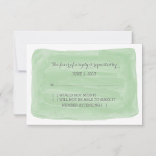 Green Watercolor RSVP Card