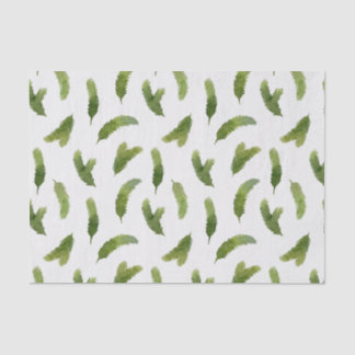 Green Watercolor Tree Branches Christmas Tissue Paper