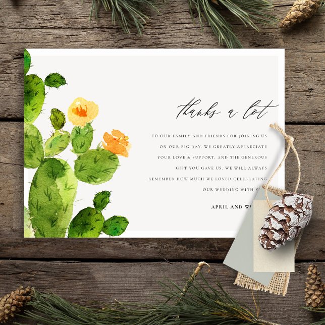 GREEN WATERCOLOUR DESERT CACTUS FLOWER  THANK YOU (Creator Uploaded)