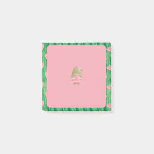 Green Watermelon Gnome Post-it Notes