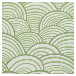 Green wave pattern fabric