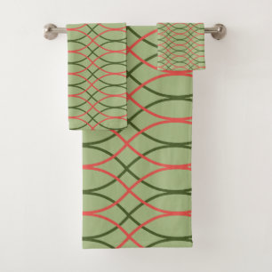 Green Waves Bath Towel Set
