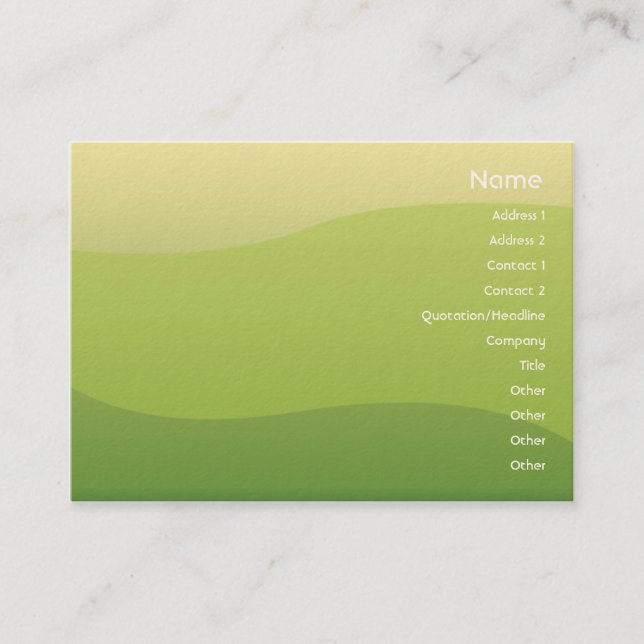 Green Waves - Chubyy Business Card (Front)