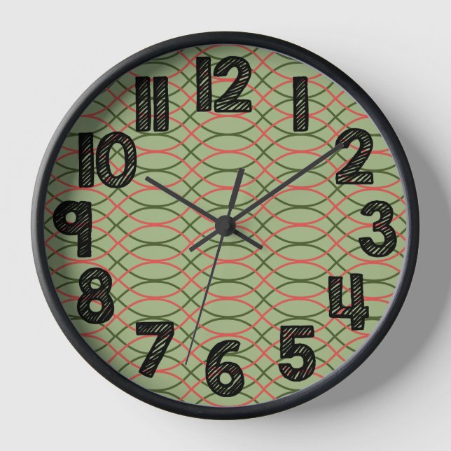Green Waves  Clock (Front)