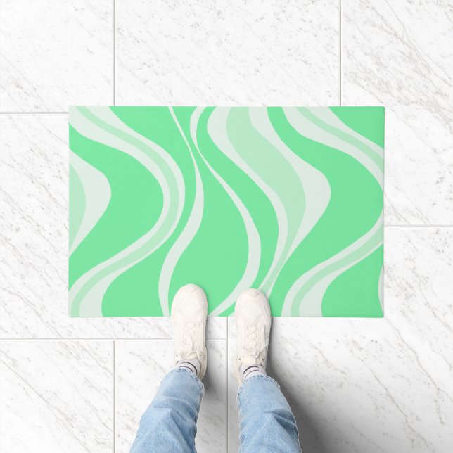 Green Waves Door Mat (Indoor)