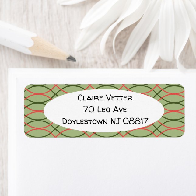 Green Waves  Return Address Label (Insitu)