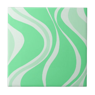 Green Waves Tile