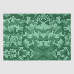 Green Waves Tissue Paper