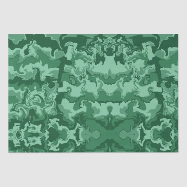Green Waves Tissue Paper (Front)