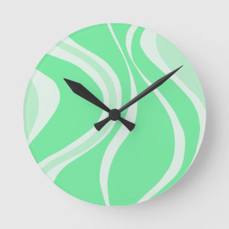 Green Waves Wall Clock