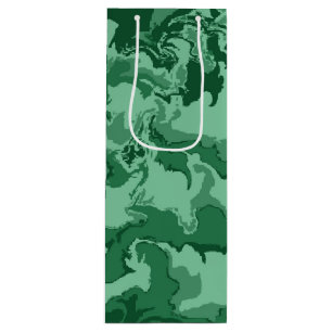 Green Waves Wine Gift Bag