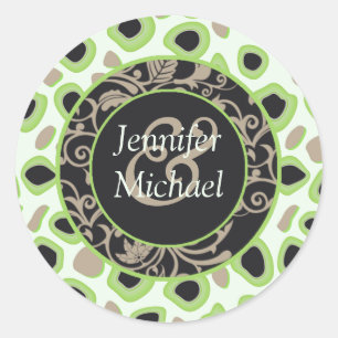 Green Wedding Favour Labels