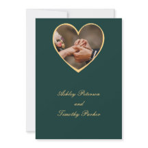 green wedding invitation