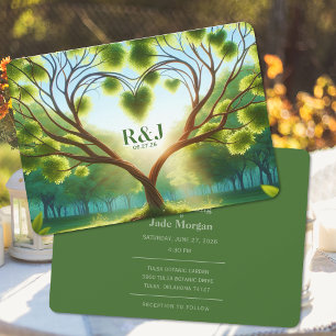 Green Wedding Invitation