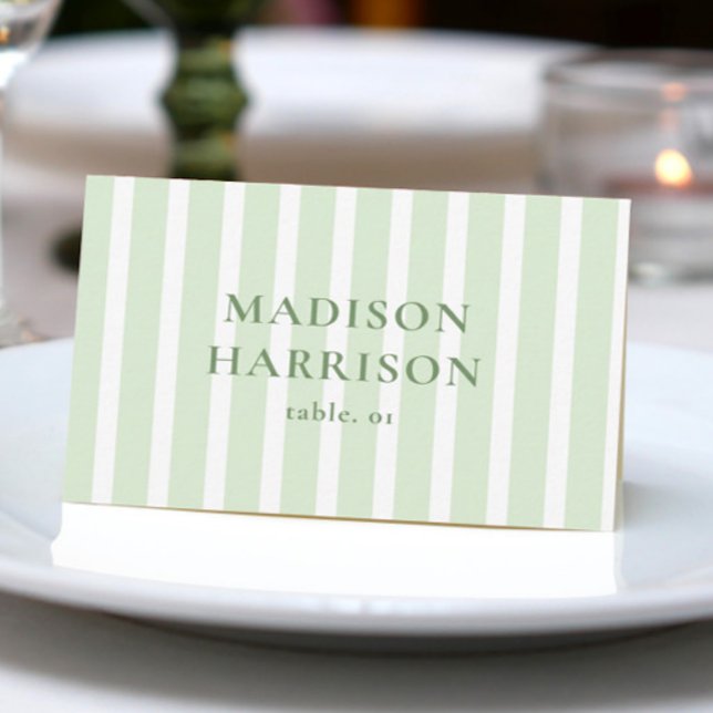 Green Wedding Name Place Card DIY (Creator Uploaded)