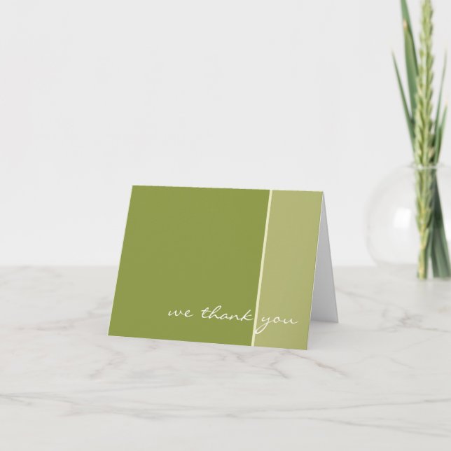 Green Wedding Thank you Card (Front)
