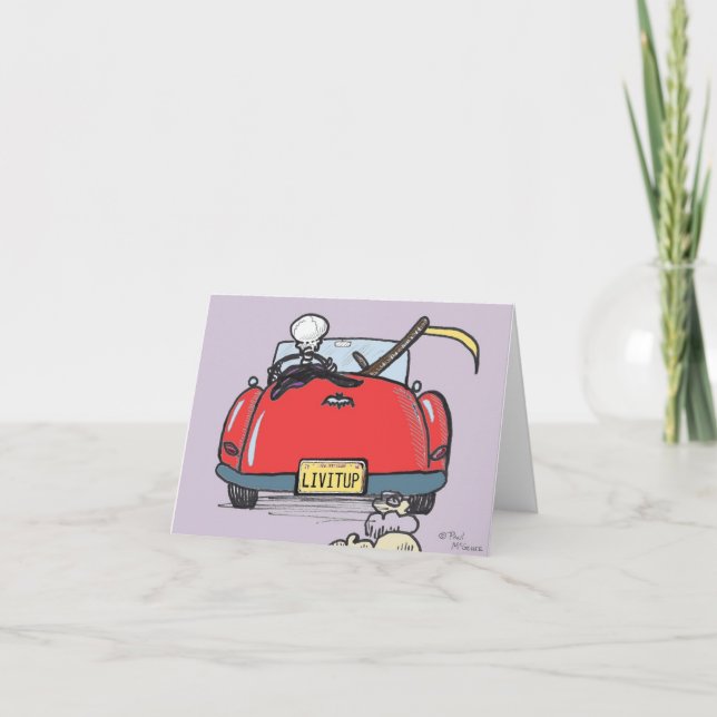 Green Weenii "Death Takes a Holiday" Note Card (Front)