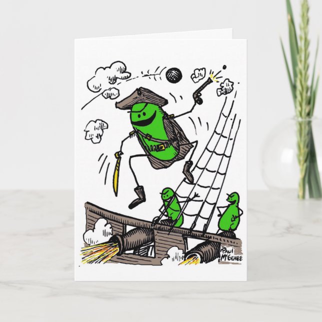 Green Weenii "Green Weenii Pirates" Greeting Card (Front)