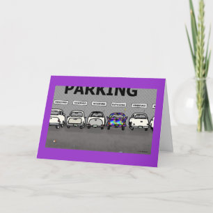 Green Weenii "Parking Lot" Greeting Card