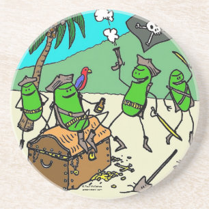 Green Weenii "Pirate Party" Coasters