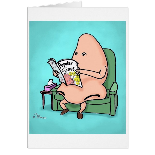 Green Weenii "Popular Sinus" Get-Well Card (Front)