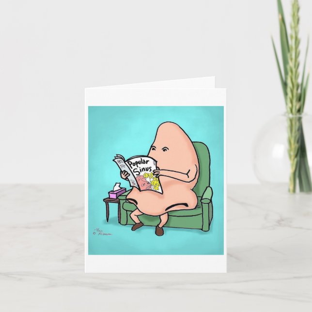 Green Weenii "Popular Sinus" Note Card (Front)