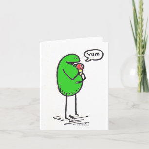 Green Weenii "Yum" Note Card