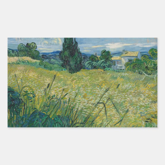 Green Wheat | 1889 Rectangular Sticker (Front)