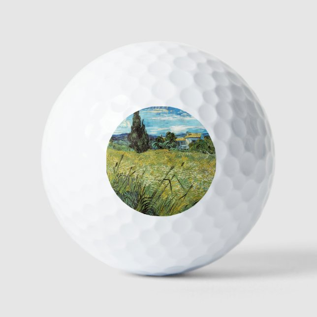 Green Wheat Field  Vincent van Gogh   Golf Balls (Front)