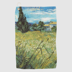 Green Wheat Field Vincent van Gogh Golf Towel