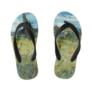 Green Wheat Field  Vincent van Gogh    Kid's Thongs