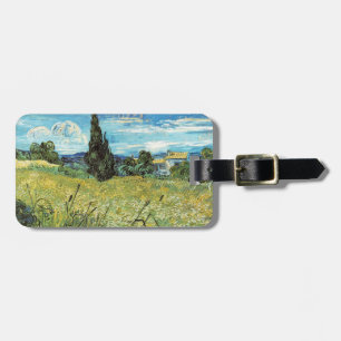 Green Wheat Field Vincent van Gogh Luggage Tag