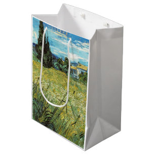 Green Wheat Field  Vincent van Gogh   Medium Gift Bag