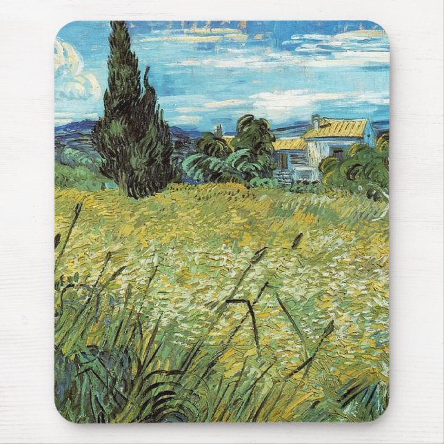 Green Wheat Field  Vincent van Gogh   Mouse Pad (Front)