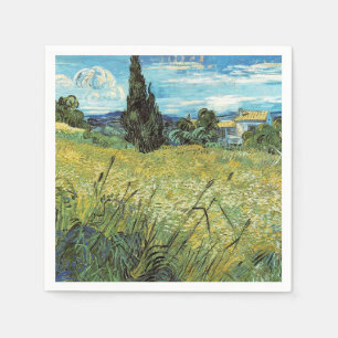 Green Wheat Field Vincent van Gogh Napkin