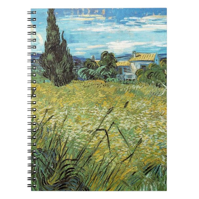 Green Wheat Field  Vincent van Gogh     Notebook (Front)