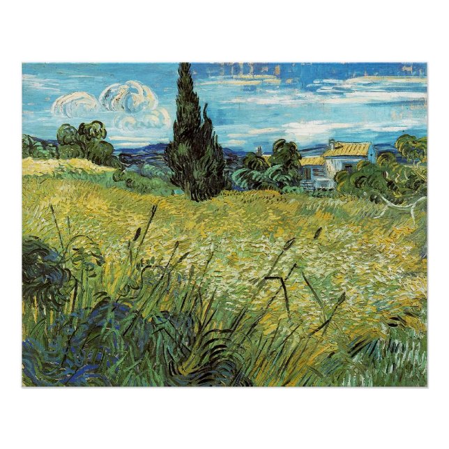 Green Wheat Field  Vincent van Gogh  Poster (Front)
