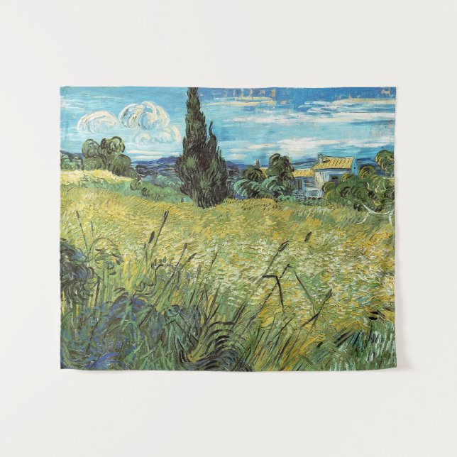 Green Wheat Field  Vincent van Gogh  Tapestry (Front (Horizontal))